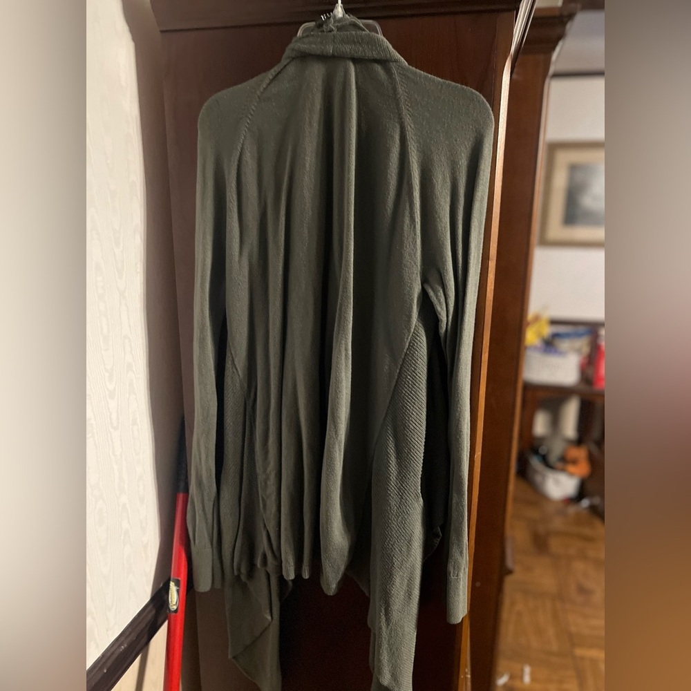 a.n.a Olive Green Knit Cardigan - Picture 2 of 3